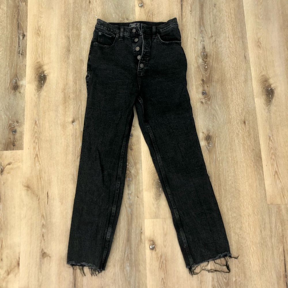 A&F size 26 Ultra High Rise Straight Black Jeans
